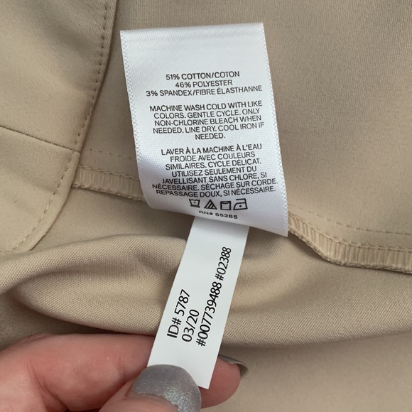 Express Super High Waisted Button (Snap) Front Utility Mini Skirt in Beige/Tan - Picture 5 of 8